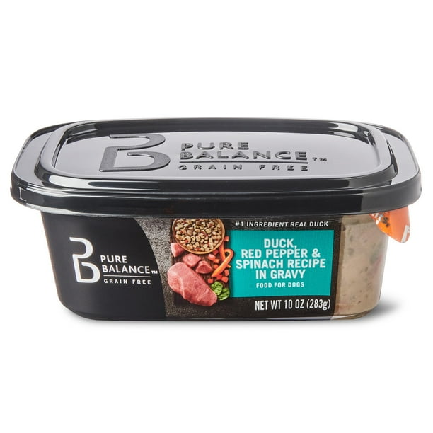 Pure Balance GrainFree Wet Dog Food, Duck, Red Pepper & Spinach in