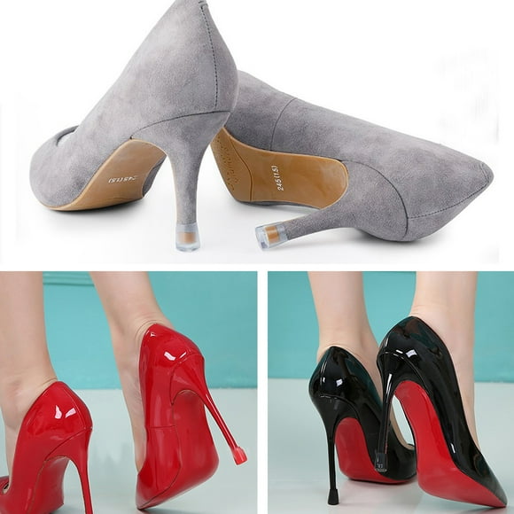 10 Pairs High heel Stopper Set Non-slip stopper shoe PVC Shoe Heel Protector Kit Shoe Accessories, Black, S