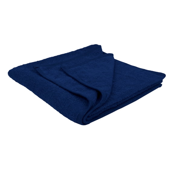 Puffy Cotton Large 100% Soft Cotton Bath Towel - Navy Blue