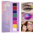 thumbnail image 2 of Makeup Eyeliner Eyeshadow Face Paint Water Activated Eyeliner Palette, Matte Patterned Eyeliner, Fluorescent Body Paint, 2 of 5
