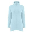 thumbnail image 5 of ylioge Fleece Sweaters for Women Plus Size S-5X Turtleneck Sweatshirts Womens Casual Solid Color Long Sleeve Pullover Knitted Thermal Sweater Tops, 5 of 7