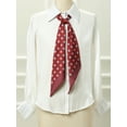 thumbnail image 2 of INSPIRE CHIC Women's Skinny Scarf Neck Scarves Double Sided Neckerchief Hairband Rose Red, 2 of 6
