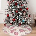 thumbnail image 5 of Rocae Sparkling Ice Cream for Christmas Tree Skirt with Pom Pom Trim for Holiday Party for Holiday Home Decor Indoor Outdoor-36", 5 of 7