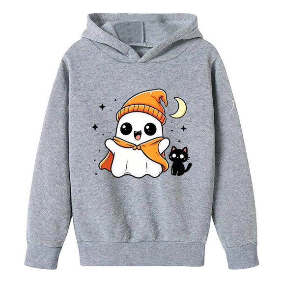 Halloween Sweatshirts For Girls, Halloween Crewneck Hoodie Sweatshirt Toddler Boy Girl Pumpkin Graphic Shirt Cute Funny Print Fall Outfits Halloween Gifts