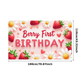 thumbnail image 3 of Colorful Theme Berry First Birthday Banner Decorative Design for Kids Party Summer Celebration Indoor Decoration, 3 of 8