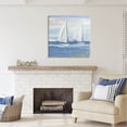 thumbnail image 3 of Stupell Industries Blue Sailboats Ocean Splash Coastal Painting Gallery Wrapped Canvas Print Wall Art, 3 of 5