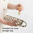 thumbnail image 4 of Portable Heat Tool Organizer Bag With Heat Resistant Mat And Hanger, Travel Pouch For Hair Straightener Curler Cosmetics Toiletries Hair Care Accessories, C1 Pc Leopard Print, 4 of 5