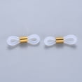 thumbnail image 2 of Eyeglass Holders Glasses Rubber Loop Ends with 304 Stainless Steel Findings Golden 20x5mm 200pcs, 2 of 2