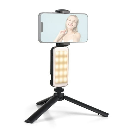 Image of Suzicca Photography Lamp Dimmable LED Light Portable Vlog Light 88 LED Beads Bi-color Light Modes 500mAh Battery USB Charging Port 2500K-9000K Dimmable with Foldable Phone Clip 1/4in Threaded Hole