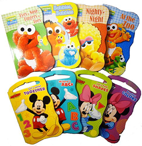 Sesame Street Mickey Mouse Baby Toddler Beginnings Board Books Set of 12 New 