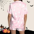 thumbnail image 7 of Women Satin Pajama Set Stylish Round Neck Sleepwear Comfortable Halloween Outfit Soft Fall Winter Wear, 7 of 7