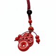 thumbnail image 1 of Abbraccia Llavero de piedra roja, decoración Pixiu auspiciosa, amuleto de paz dragón, accesorio de la suerte, 1 of 6