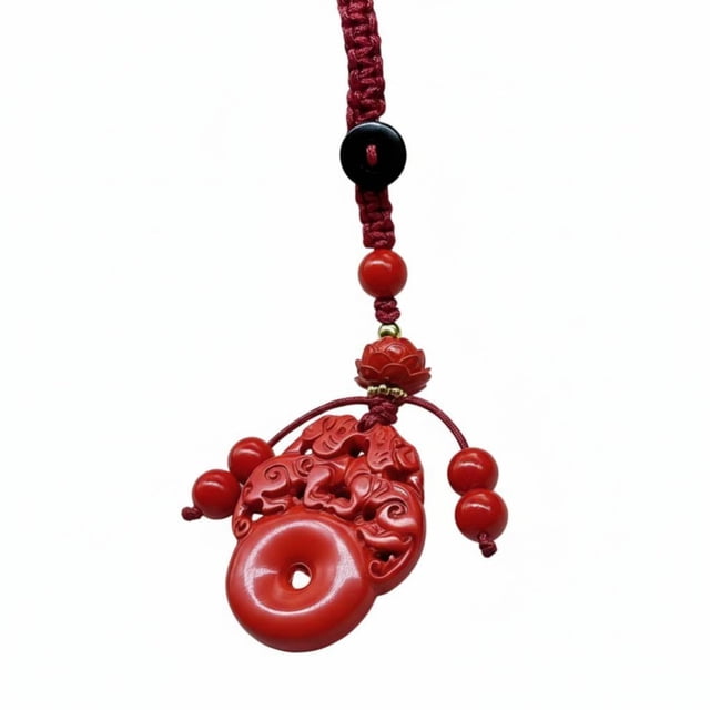 Abbraccia Llavero de piedra roja, decoración Pixiu auspiciosa, amuleto de paz dragón, accesorio de la suerte