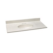 Design House 586164 Cultured Marble Vanity Top 43x22, White on White