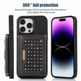thumbnail image 2 of Decase Wallet Case for iPhone 14 Pro Max,Slim Fit Card Holder Case with Crossbody Strap Leather Magnetic Handbag Protective Folding Case Cover for Women Girl,Black, 2 of 7
