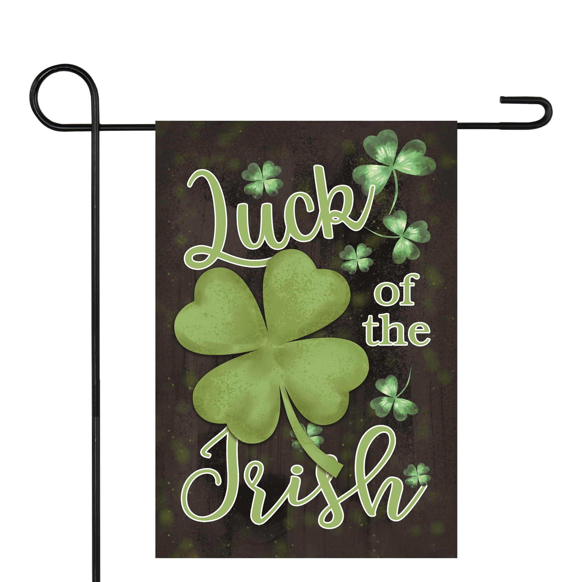 Luck of the Irish Shamrock Outdoor Garden Flag 12.5" x 18"