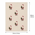 thumbnail image 4 of Festive Santa & Christmas Tree Flannel Throw Blanket, Soft Polyester Decorative Holiday Cover For Indoor Sofa Bed Bedroom Living Room Home Decoration.B:39.37*27.56in, 4 of 6