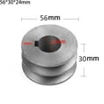 thumbnail image 1 of V-Belt Pulley A Type Double Slot Pulley Motor Cast Iron Dia Power Tool Accessory 56X30X24Mm, 1 of 9