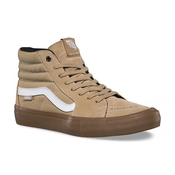 Vans - Vans SK8 Hi Pro Khaki/Gum Men's Classic Skate Shoes Size 13 ...