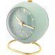 thumbnail image 1 of Reloj despertador de escritorio con batería, reloj analógico ligero y silencioso, sin garrapatas, para dormitorio, oficina, 1 paquete, verde, 1 of 5