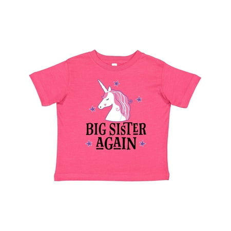 

Inktastic Big Sister Again Unicorn Gift Toddler Toddler Girl T-Shirt