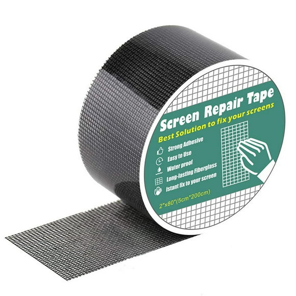 Zootealy 6.56ft Window Screen Repair Kit Tape Strong Adhesive Waterproof Fiberglass for Window Screen Screen Door Covering up Holes Tears