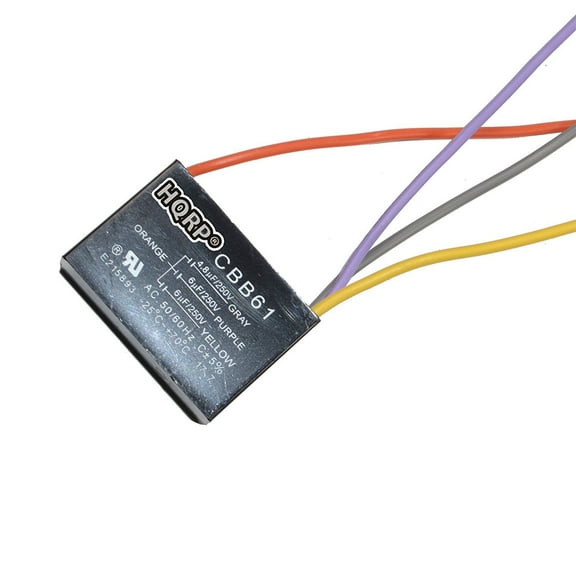 HQRP Ceiling Fan Capacitor CBB61 4.8uf 6uf 6uf 4-Wire