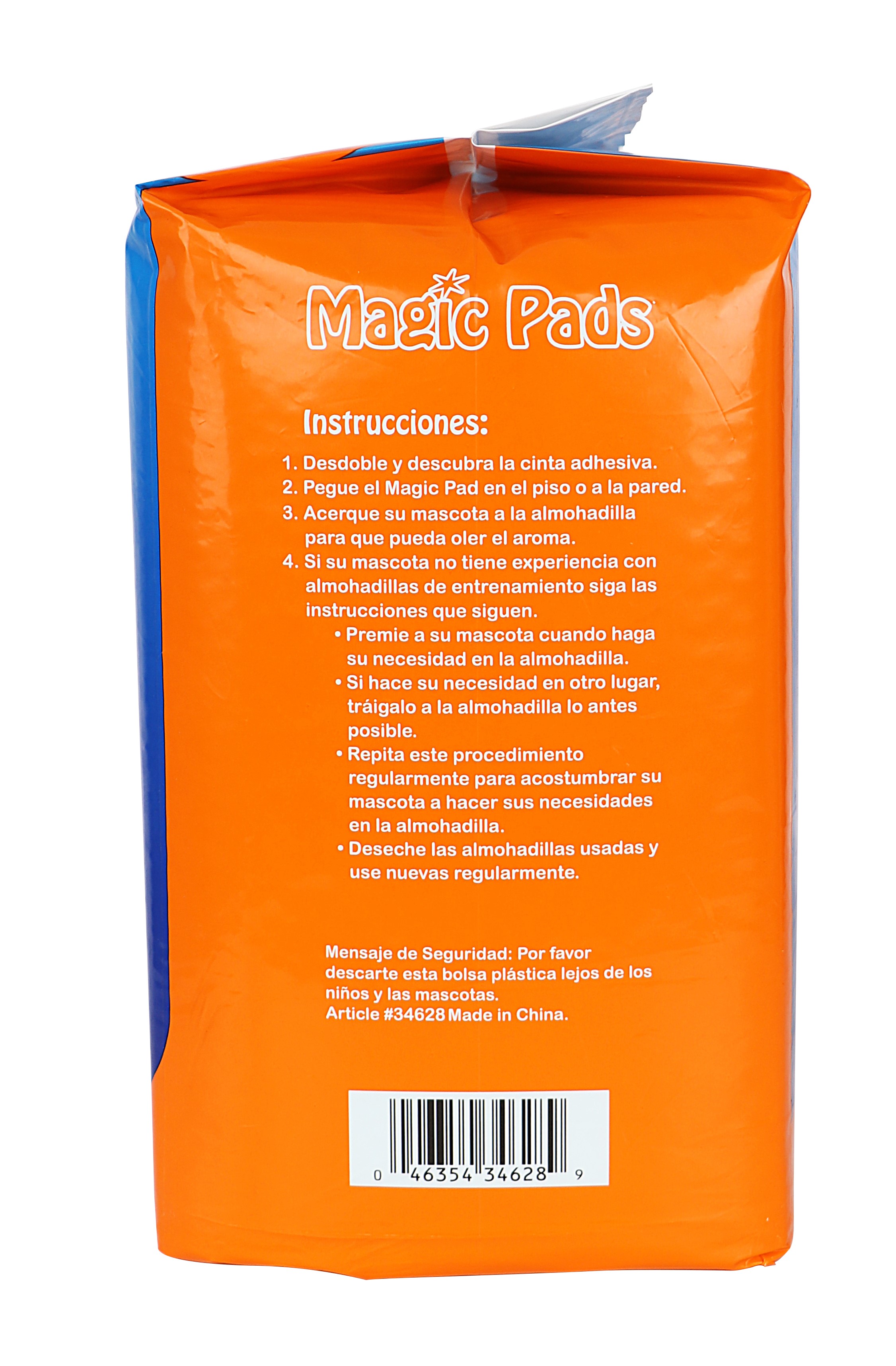 Magic Pads, Indoor Pet Training Pads, Maximum Absorbency, 23.6" x 23.6", 100 Count, Plastic Bag