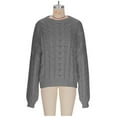 thumbnail image 4 of YueHuiYing Women's Turtleneck Oversized Sweaters Long Sleeve Pullover Loose Chunky Knit Jumper, 4 of 4