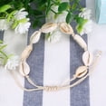 thumbnail image 3 of EeaseCA 1pc Women Shell Beaded Anklet Bracelet White Thread Hand Ankle Jewelry for Gift, 3 of 7