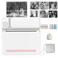 thumbnail image 1 of Djiypn Mini Photo Printer - Portable Pocket Sticker Printers for Phone Thermal Printer with 6 White Rolls Thermal Paper for Photo, Memo, Journal - Pink, 1 of 8
