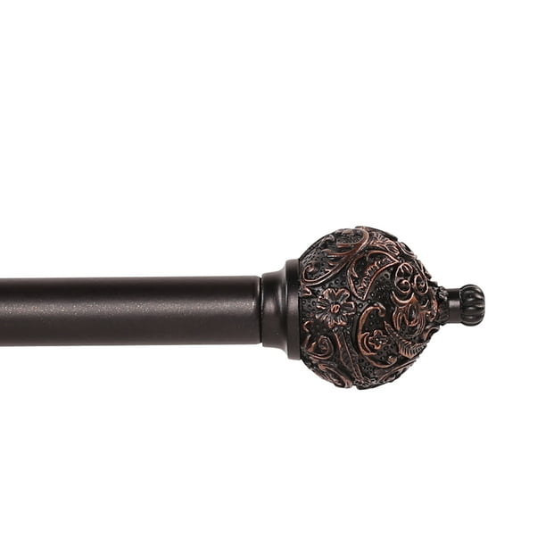 Mainstays 3/4" Bronze Scroll Single Curtain Rod Set, 84120"