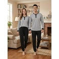 thumbnail image 3 of U2SKIIN Couples Matching Pajamas Set, Pullover Soft Cotton Loungewear Long Sleeve Pjs Sets, 3 of 5