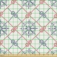 thumbnail image 2 of Marine Sofa Upholstery Fabric by the Yard, Rhombus Diagonal Arranged Sailing Ropes Nautical Steering Wheels Pattern, Decorative Fabric for DIY and Home Accents, Ivory Blue Dark Pink by Ambesonne, 2 of 5
