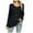 Black, variant on Womens Shirts Tshirts Long Sleeve Womens Workout Tops Fall Fashion Crew Neck Loose Buttons Blouses Casual Dark Green XL