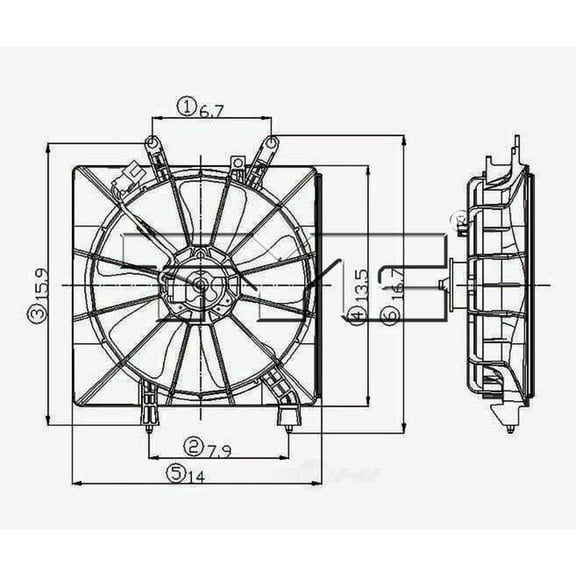 Engine Cooling Fan Assembly Fits 2005 Honda Civic