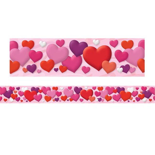 Trend Entreprises T-85027-6 Plus Audacieux Border Hearts - Pack de 6