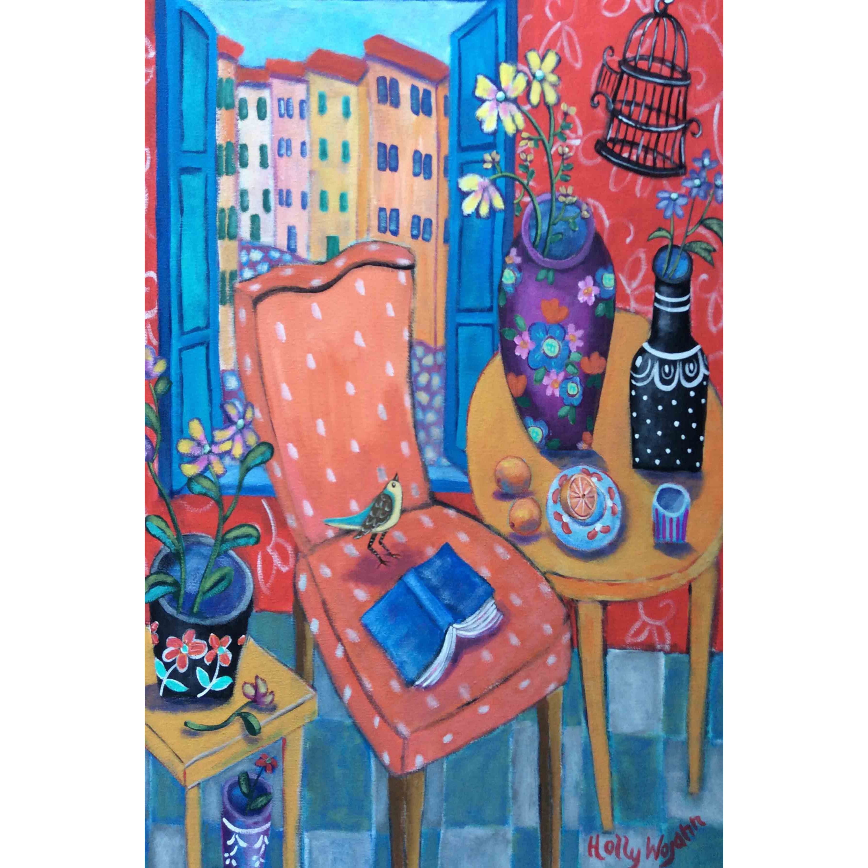 "A Salon of Many Colors" Painting Print on Canvas