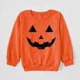 thumbnail image 3 of Boys Girls Pumpkin Face Sweatshirt Long SLeeve Kids Halloween Toddler Tops for 1-8T, 3 of 9