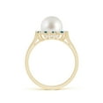 thumbnail image 2 of ANGARA South Sea Cultured Pearl and Blue Diamond Ring in 14K Yellow Gold for Women | June Birthstone, Birthday, Anniversary, Jewelry Gift for Women | Pearl Ring, 2 of 9