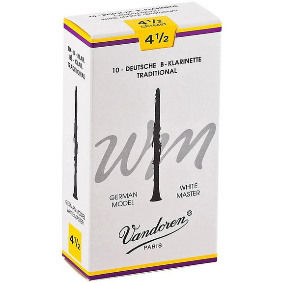 Vandoren White Master German Bb Clarinet Reeds, Box of 10 (4.5)