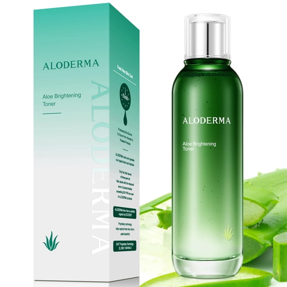 Tónico facial iluminador Aloderma 125 ml con aloe vera 88% orgánico