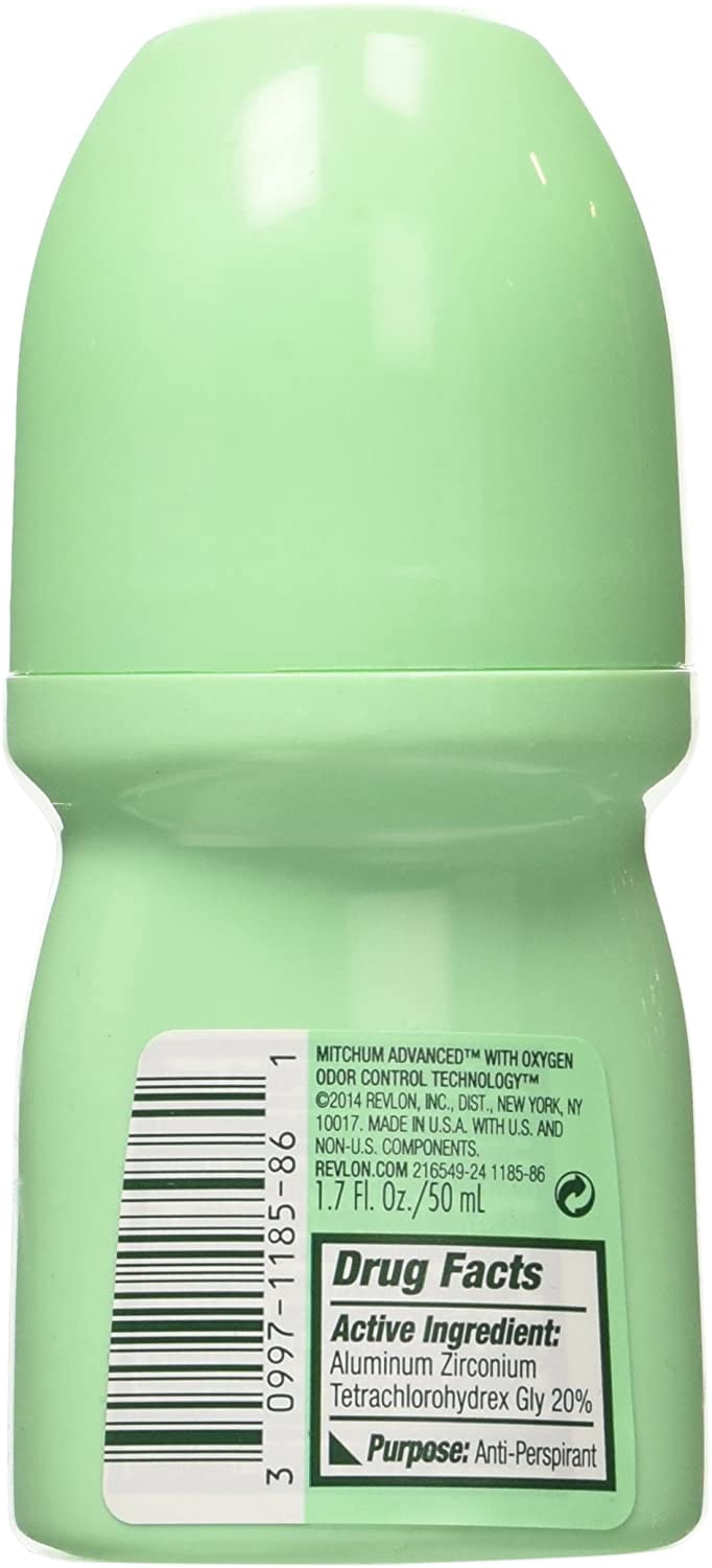 Mitchum Women Invisible Roll-On, Powder Fresh 1.7 oz (Pack of 4)