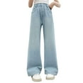 thumbnail image 3 of HIPYLO Plus Size Petite Jeans Black Jeans Girls Baggy Jeans Size 10-12 5t Boys Sweatpants Girls Sweatpants Size 7-8 Cute Clothes for Girls Clothes, Blue 11-12 Years, 3 of 9