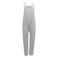 thumbnail image 5 of Women's Solid Suspenders Casual Jumpsuit - Overalls with Pockets, Adjustable Straps & Loose Fit, 5 of 6