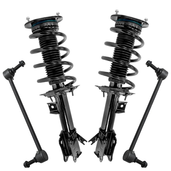 Detroit Axle - Front Struts Kit for Ford 2015-2018 Edge Lincoln 16-18 MKX, 2 Struts with Coil Spring Assembly 2 Sway Bar End Links 2016 2017 2018 Replacement Suspension