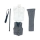 thumbnail image 4 of Ropa de Muñeca masculina 1/6 Sunnimix Chaleco de hombre Pantalones Gris Ropa de soldados masculinos, 4 of 8