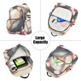 thumbnail image 5 of JIALIOU Mini Backpack Purse for Women Quilted Casual Daypack Small Travel Shoulder Bag, Vintage Baseball, 5 of 7