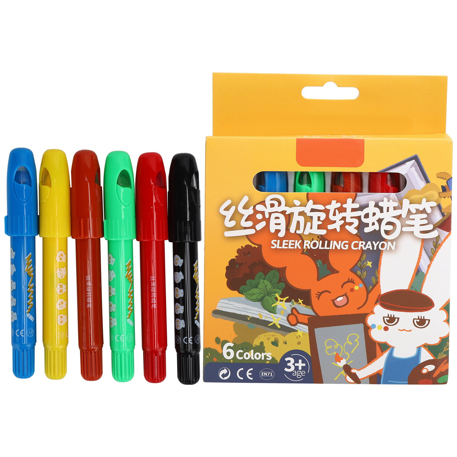 Jar Melo 24 Colors Jumbo Crayons for Toddlers, Twistable Crayons