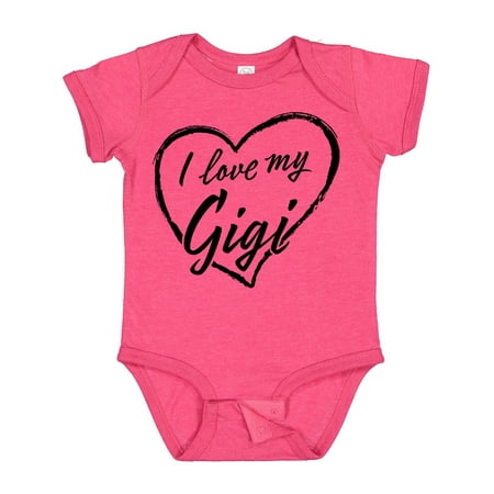 

Inktastic I Love My Gigi in Black Chalk Heart Gift Baby Boy or Baby Girl Bodysuit